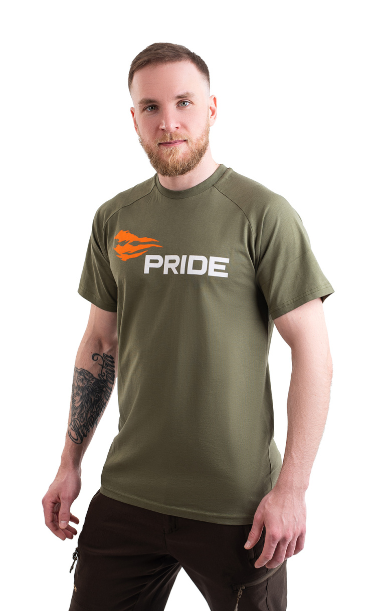 Футболка PRIDE Logo T-Shirt (Лого) (хлопок, хаки) PRTS-03KH